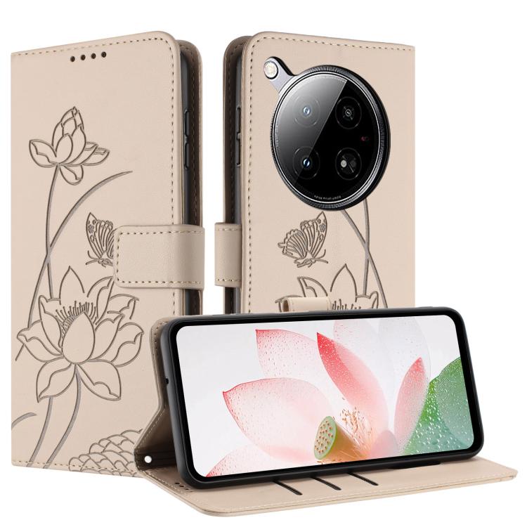 For Infinix Zero 40 4G / 5G Lotus Embossed Leather Phone Case with Lanyard