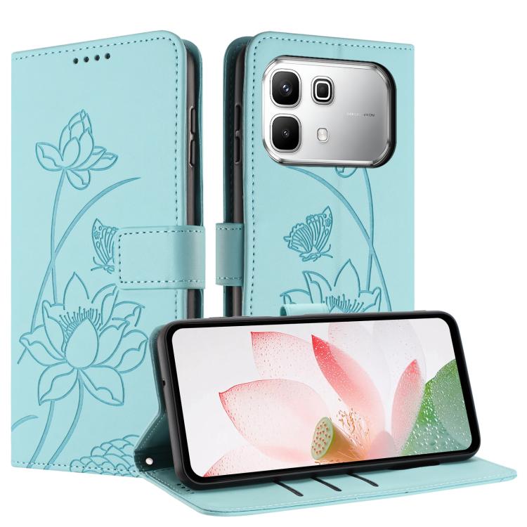 For Infinix Note 60 / 60 Pro 5G Lotus Embossed Leather Phone Case with Lanyard
