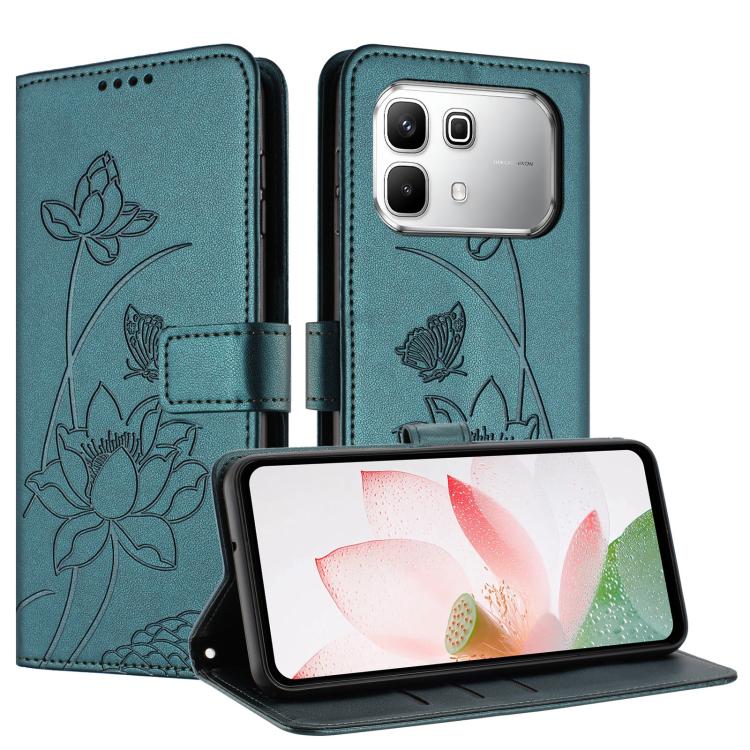 For Infinix Note 60 / 60 Pro 5G Lotus Embossed Leather Phone Case with Lanyard
