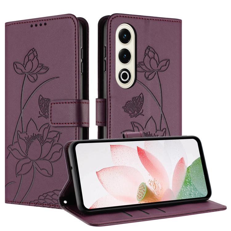 For itel S25 Lotus Embossed Leather Phone Case with Lanyard