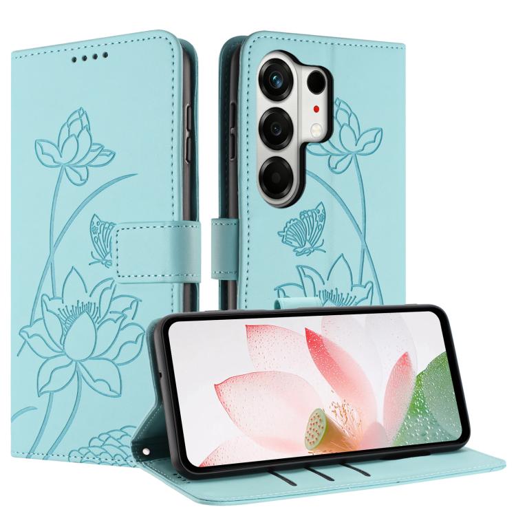 For Tecno Camon 50 Pro 4G Lotus Embossed Leather Phone Case with Lanyard
