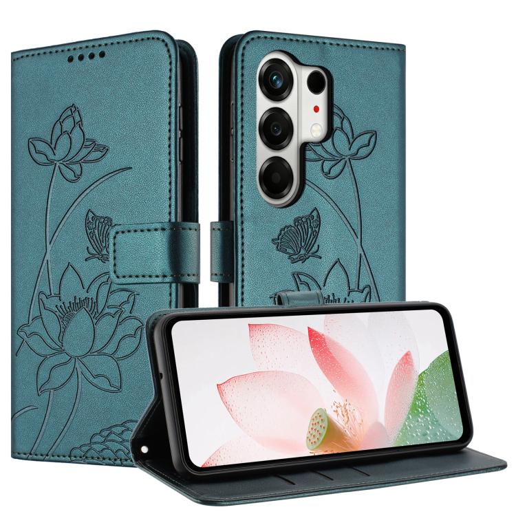 For Tecno Camon 50 Pro 4G Lotus Embossed Leather Phone Case with Lanyard