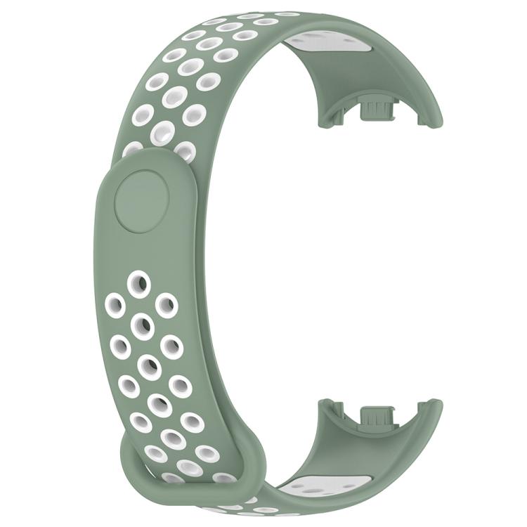 For Xiaomi Smart Band 10 / 9 / 8 xDfind Reverse Buckle Two Color Silicone Sports Watch Band