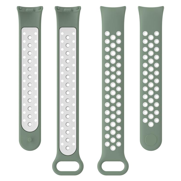 For Xiaomi Smart Band 10 / 9 / 8 xDfind Reverse Buckle Two Color Silicone Sports Watch Band