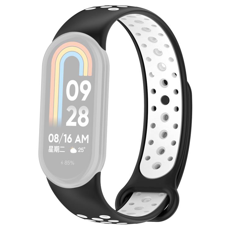 For Xiaomi Smart Band 10 / 9 / 8 xDfind Reverse Buckle Two Color Silicone Sports Watch Band