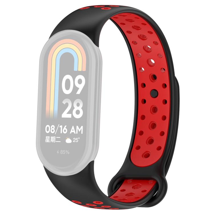 For Xiaomi Smart Band 10 / 9 / 8 xDfind Reverse Buckle Two Color Silicone Sports Watch Band