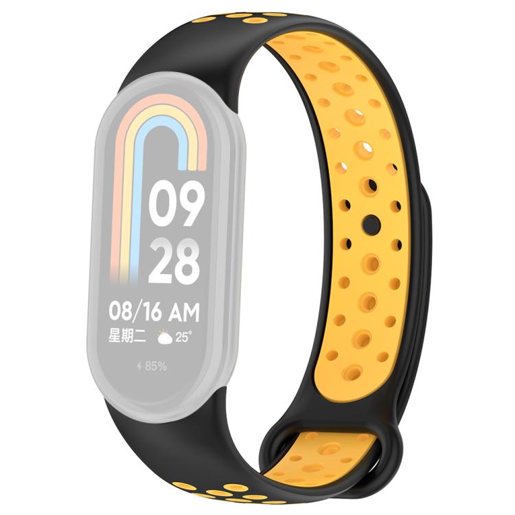 For Xiaomi Smart Band 10 / 9 / 8 xDfind Reverse Buckle Two Color Silicone Sports Watch Band