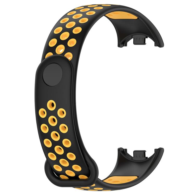 For Xiaomi Smart Band 10 / 9 / 8 xDfind Reverse Buckle Two Color Silicone Sports Watch Band