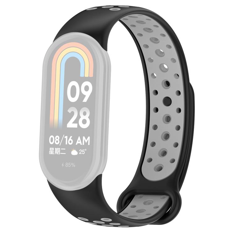 For Xiaomi Smart Band 10 / 9 / 8 xDfind Reverse Buckle Two Color Silicone Sports Watch Band