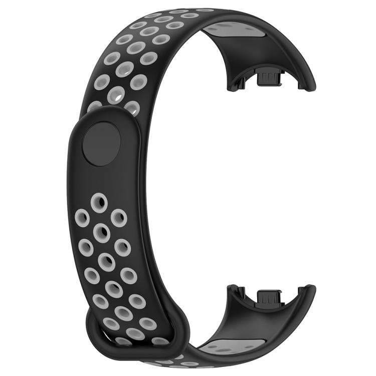 For Xiaomi Smart Band 10 / 9 / 8 xDfind Reverse Buckle Two Color Silicone Sports Watch Band