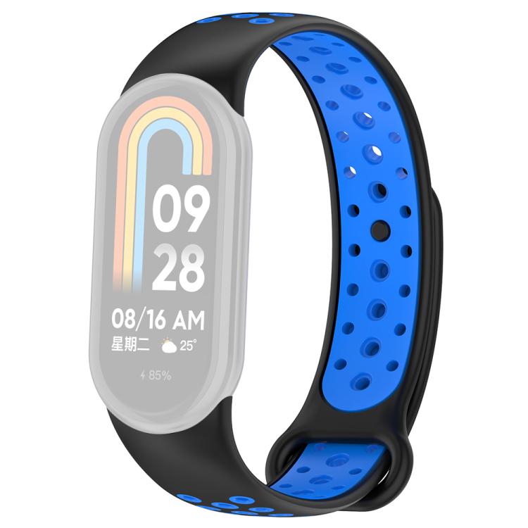 For Xiaomi Smart Band 10 / 9 / 8 xDfind Reverse Buckle Two Color Silicone Sports Watch Band