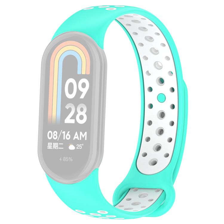 For Xiaomi Smart Band 10 / 9 / 8 xDfind Reverse Buckle Two Color Silicone Sports Watch Band