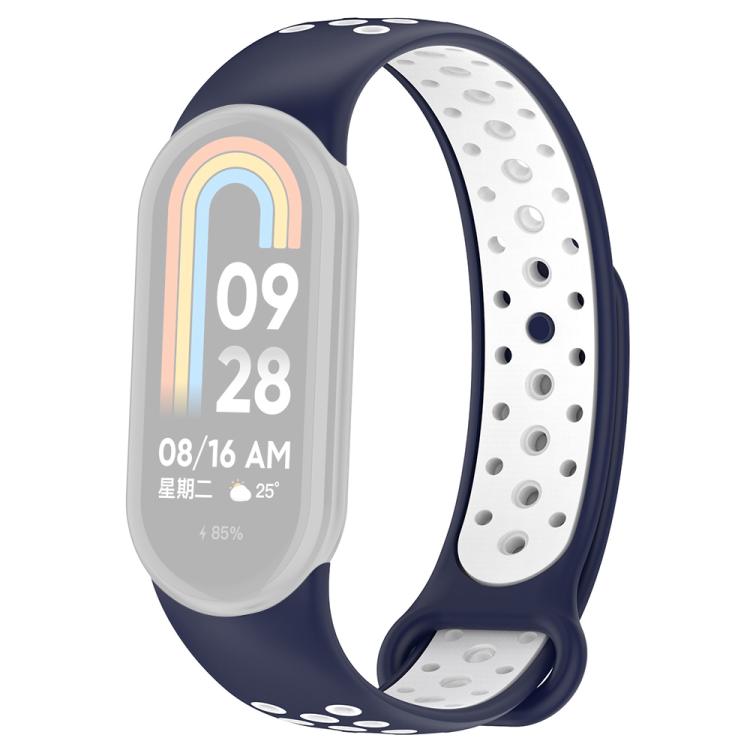 For Xiaomi Smart Band 10 / 9 / 8 xDfind Reverse Buckle Two Color Silicone Sports Watch Band