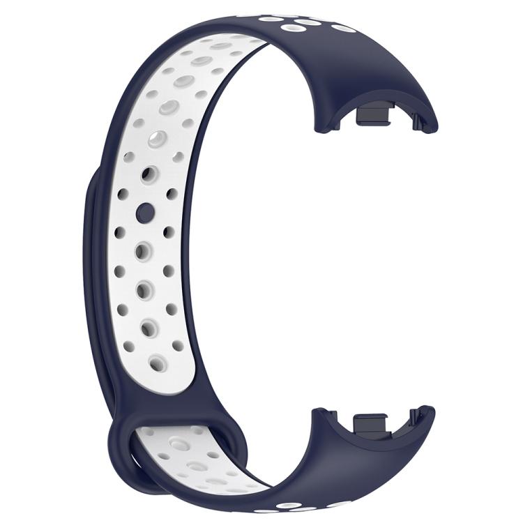 For Xiaomi Smart Band 10 / 9 / 8 xDfind Reverse Buckle Two Color Silicone Sports Watch Band