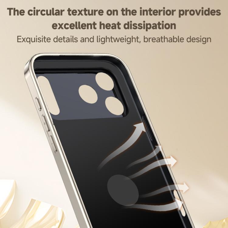 For iPhone 16 Skin Feel Leather Texture Cooling MagSafe Phone Case with 360 Degrees Rotating Holder