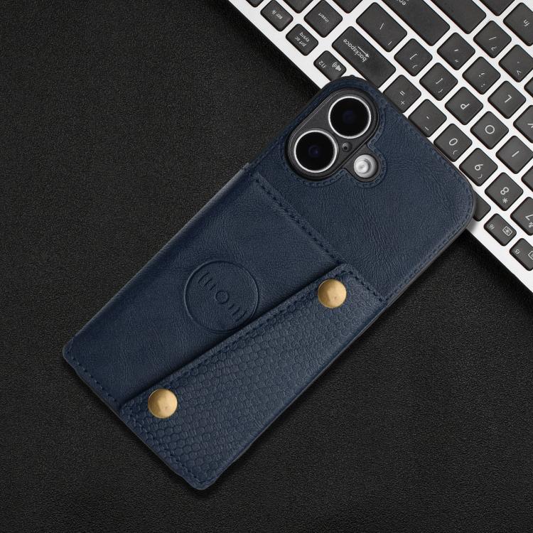 For iPhone 17 Double Buckle Card Slots Magnetic Phone Case