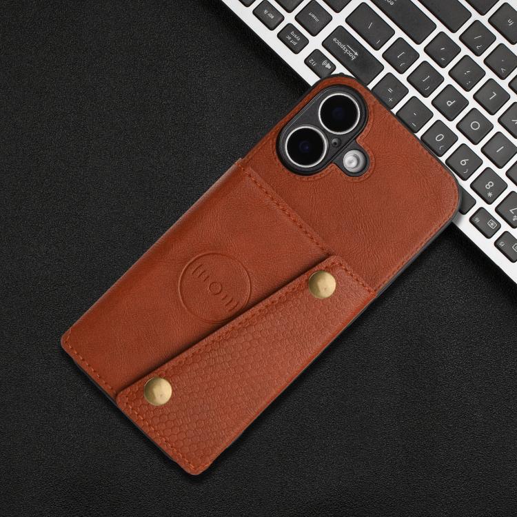 For iPhone 17 Double Buckle Card Slots Magnetic Phone Case