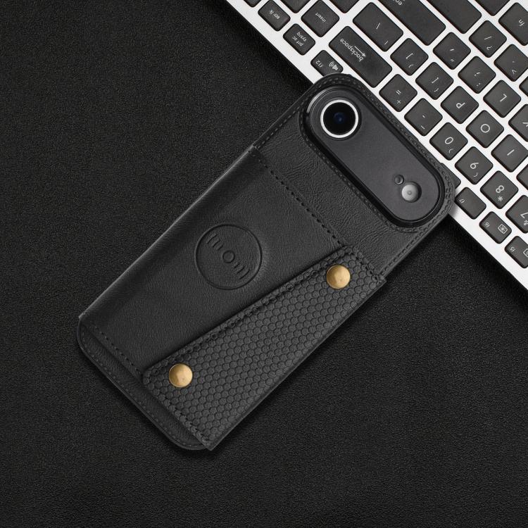 For iPhone Air Double Buckle Card Slots Magnetic Phone Case