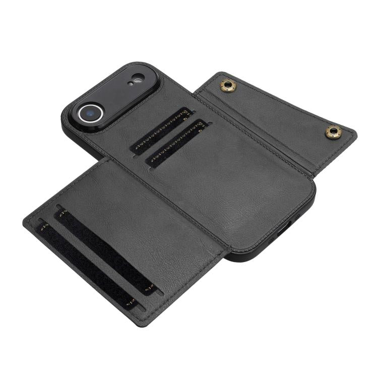 For iPhone Air Double Buckle Card Slots Magnetic Phone Case
