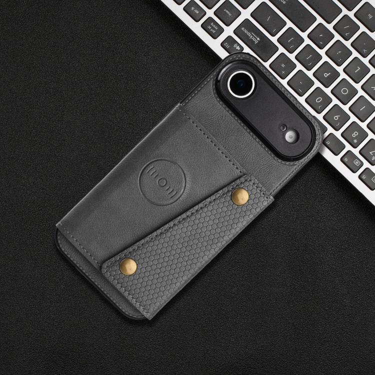 For iPhone Air Double Buckle Card Slots Magnetic Phone Case