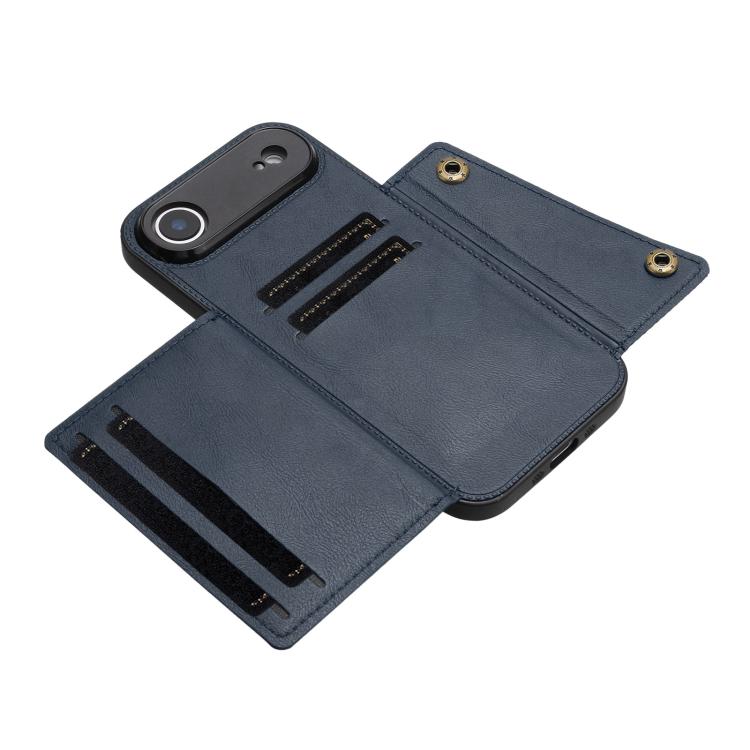 For iPhone Air Double Buckle Card Slots Magnetic Phone Case