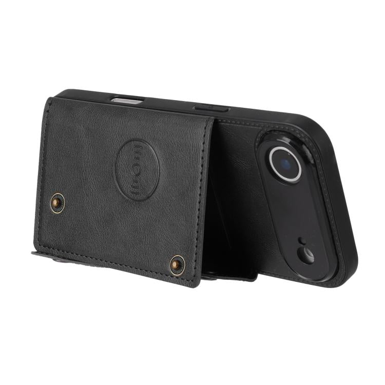For iPhone Air Double Buckle Card Slots Magnetic Phone Case