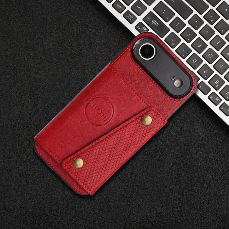 For iPhone Air Double Buckle Card Slots Magnetic Phone Case
