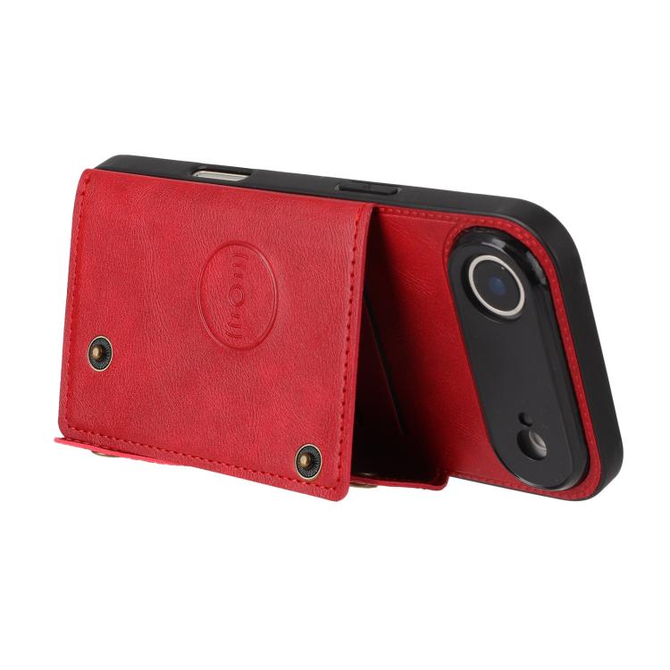 For iPhone Air Double Buckle Card Slots Magnetic Phone Case