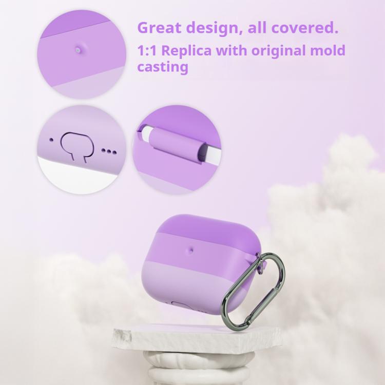For AirPods Pro 3 2.3mm Gradient Three-color Silicone Earphone Protective Case with Hook