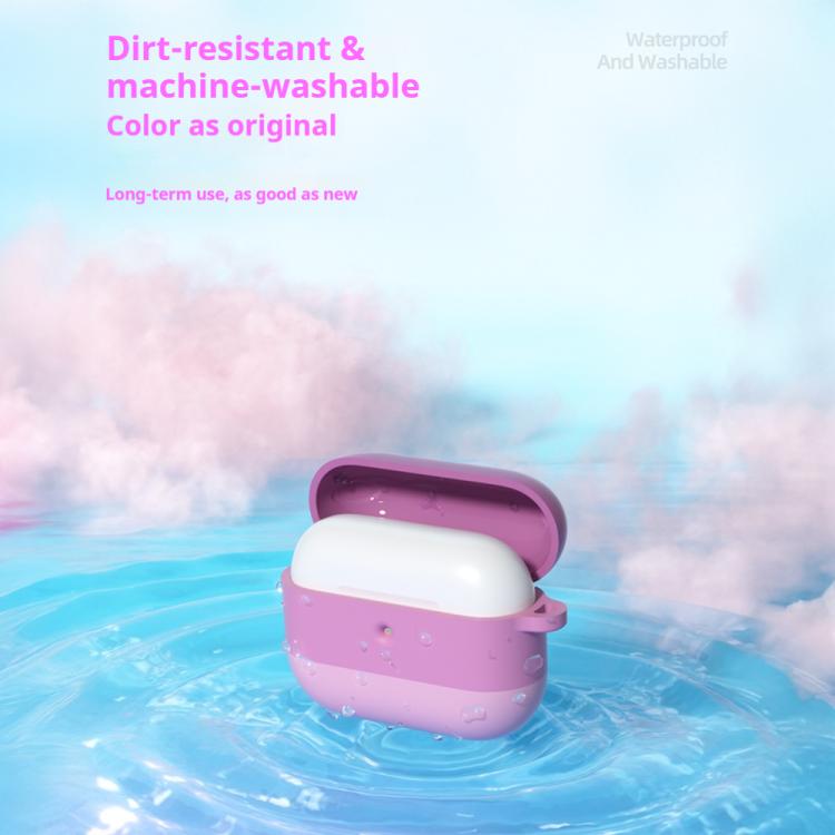 For AirPods Pro 3 2.3mm Gradient Three-color Silicone Earphone Protective Case with Hook