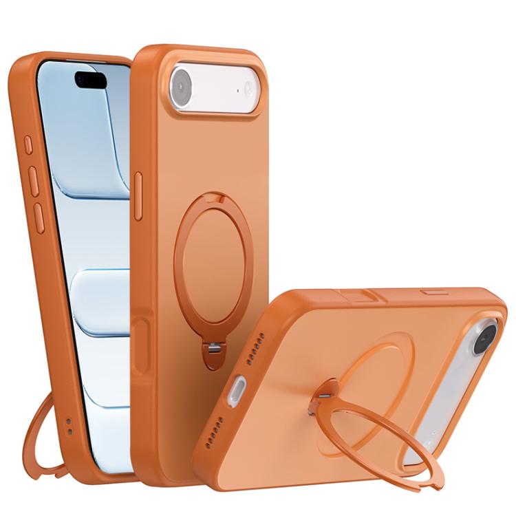 For iPhone Air Contrast Color Rotation Holder Magsafe Phone Case