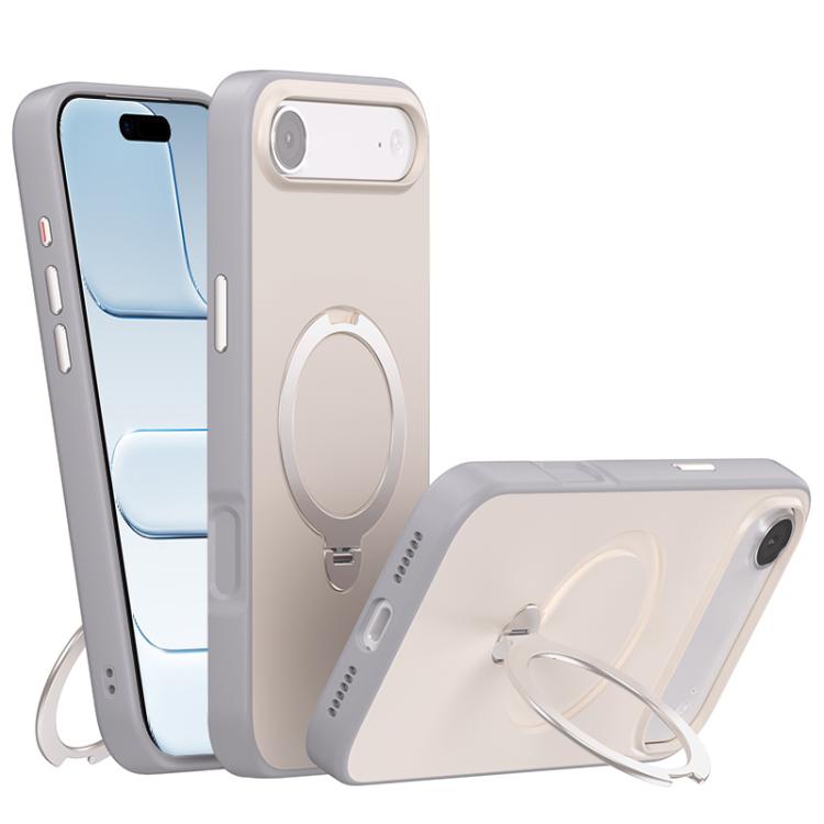 For iPhone Air Contrast Color Rotation Holder Magsafe Phone Case