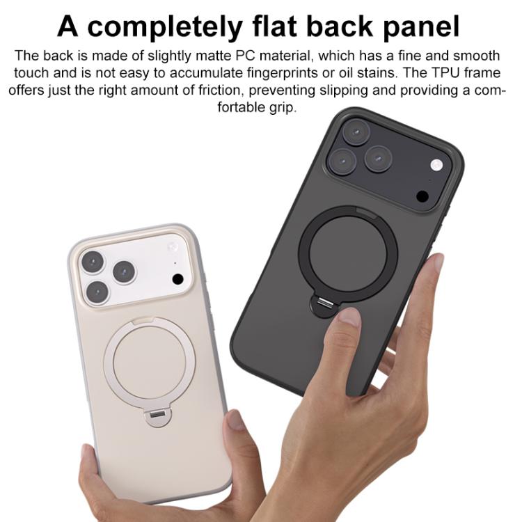 For iPhone 17 Pro Max Contrast Color Rotation Holder Magsafe Phone Case