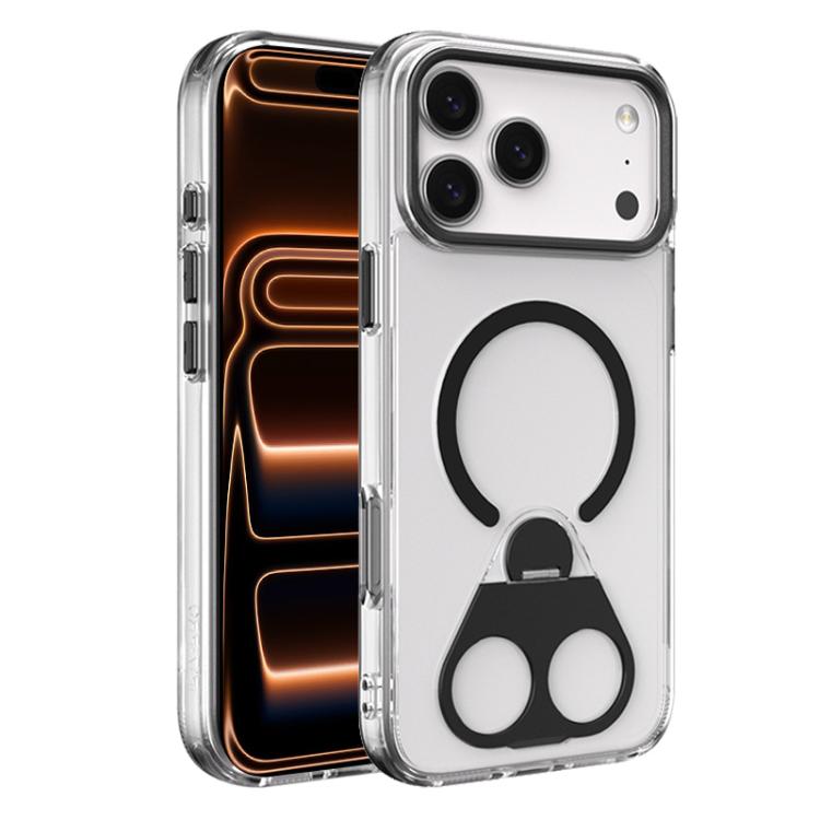 For iPhone 17 Pro High Transparent MagSafe TPU Phone Case with 360 Degrees Rotating Ring Holder