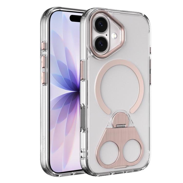For iPhone 17 High Transparent MagSafe TPU Phone Case with 360 Degrees Rotating Ring Holder