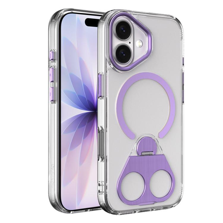 For iPhone 17 High Transparent MagSafe TPU Phone Case with 360 Degrees Rotating Ring Holder