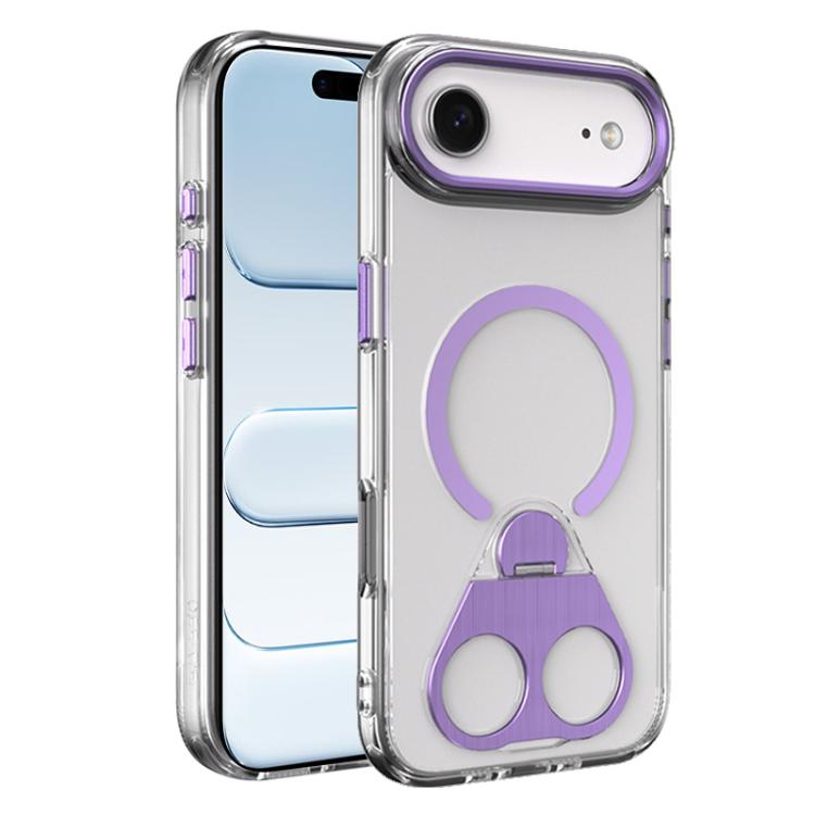 For iPhone Air High Transparent MagSafe TPU Phone Case with 360 Degrees Rotating Ring Holder