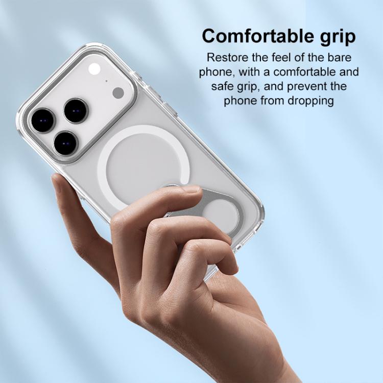 For iPhone 17 High Transparent MagSafe TPU Phone Case with 360 Degrees Rotating Ring Holder
