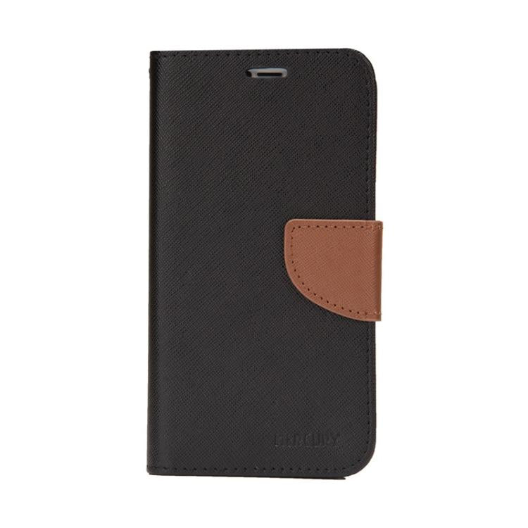 For iPhone 17 Pro Max Mercury Contrast Color Splicing Leather Phone Case