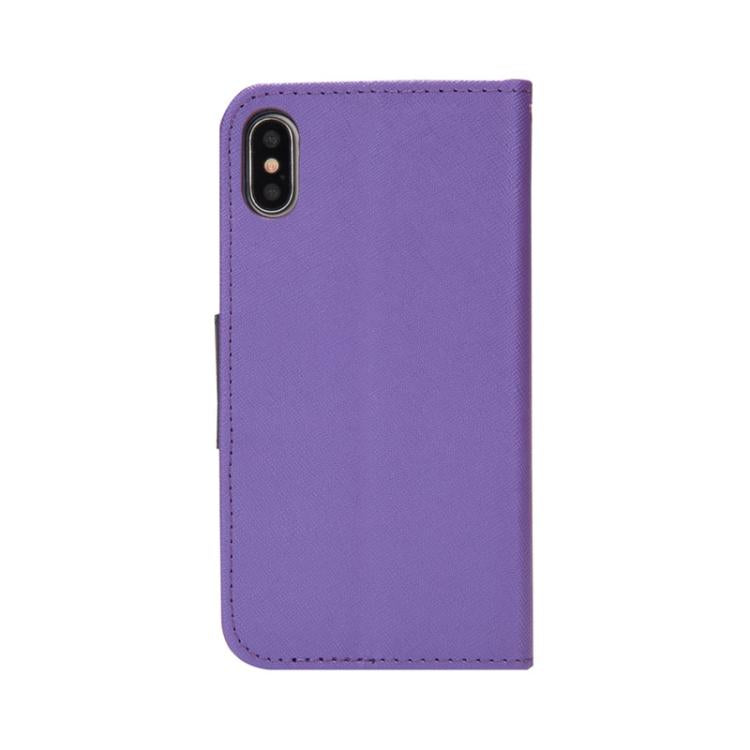 For iPhone 17 Mercury Contrast Color Splicing Leather Phone Case