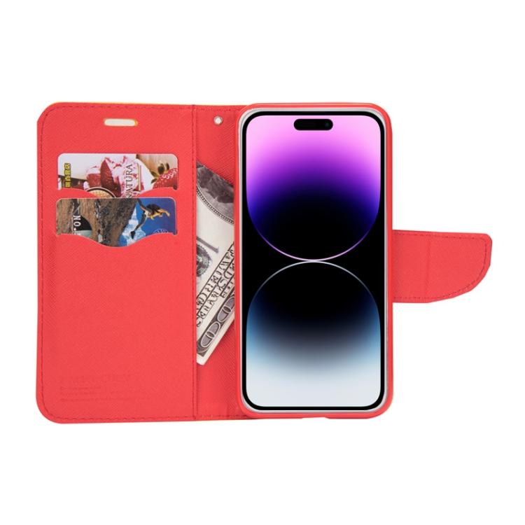 For iPhone 17 Mercury Contrast Color Splicing Leather Phone Case