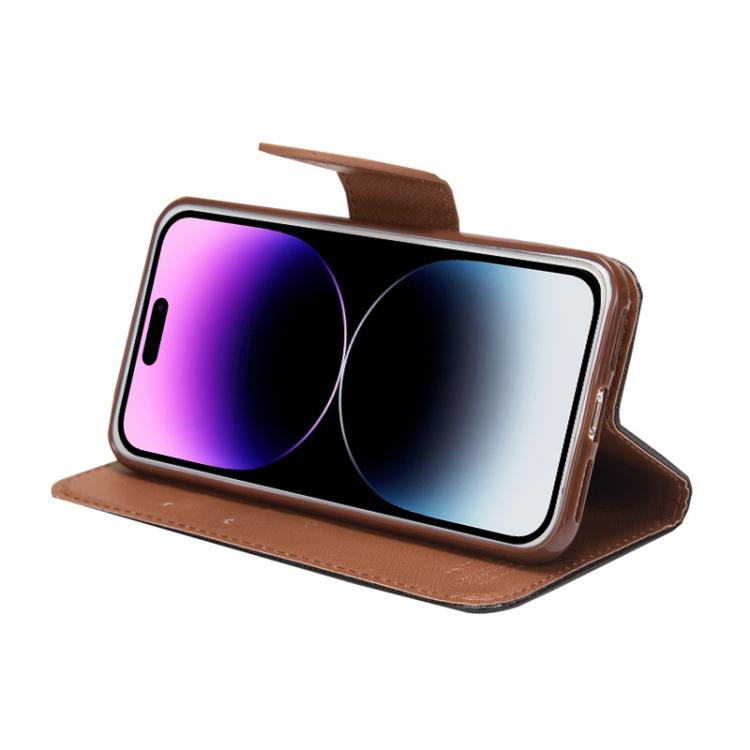 For iPhone 17e / 16e Mercury Contrast Color Splicing Leather Phone Case
