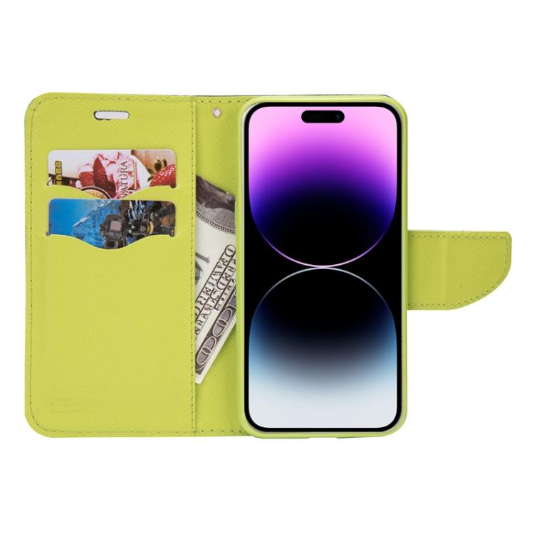 For iPhone 16 Pro Mercury Contrast Color Splicing Leather Phone Case
