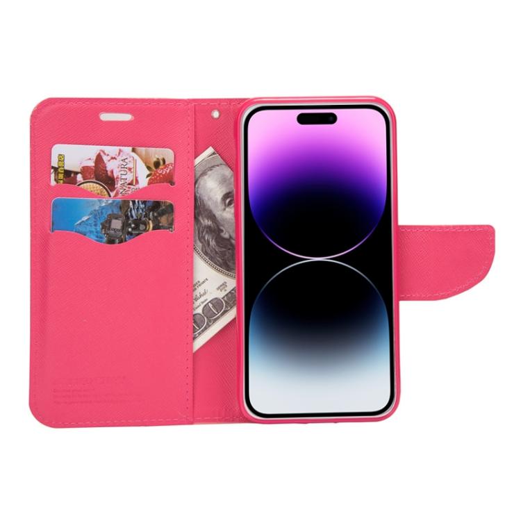 For iPhone 16 Pro Mercury Contrast Color Splicing Leather Phone Case