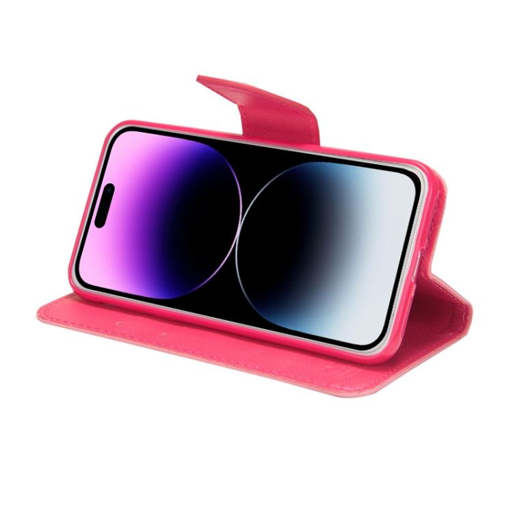 For iPhone 15 Plus Mercury Contrast Color Splicing Leather Phone Case