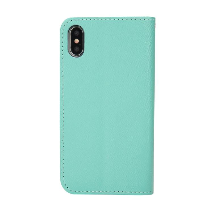 For iPhone 15 Mercury Contrast Color Splicing Leather Phone Case