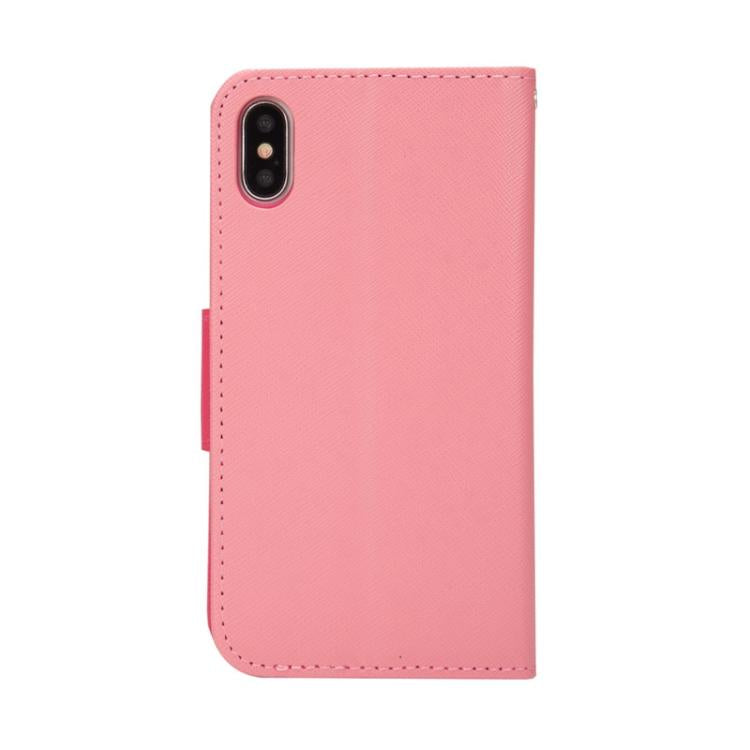 For iPhone 15 Mercury Contrast Color Splicing Leather Phone Case