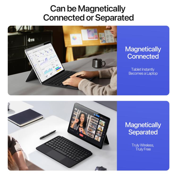 For MicroSoft Surface Pro 12 DUX DUCIS CK Pro Series Smart Magnetic Touchpad Bluetooth Keyboard