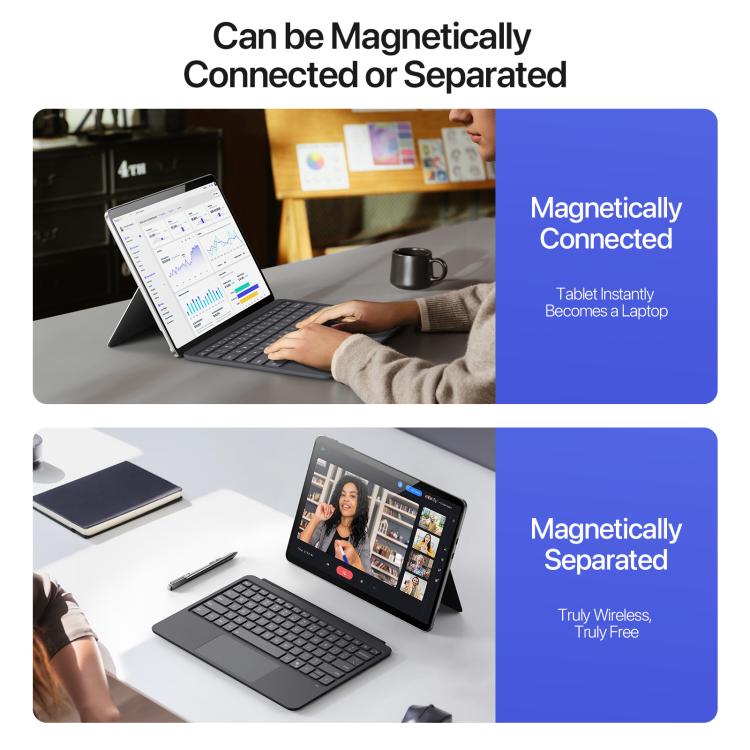For MicroSoft Surface Pro 12 DUX DUCIS CK Pro Series Smart Magnetic Touchpad Bluetooth Keyboard