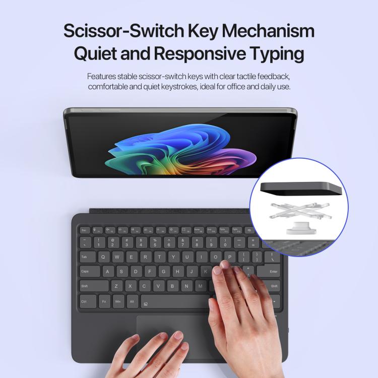 For MicroSoft Surface Pro 12 DUX DUCIS CK Pro Series Smart Magnetic Touchpad Bluetooth Keyboard